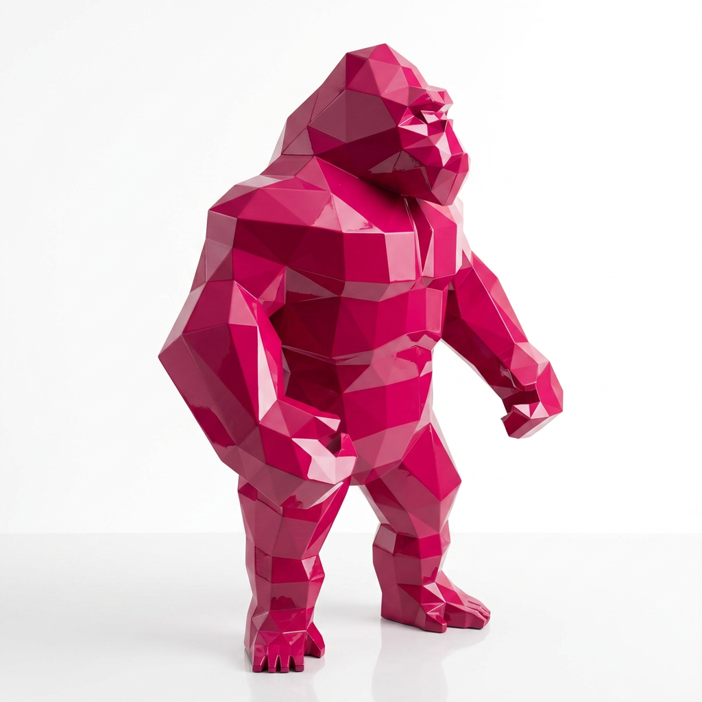Petite Statue géométrique de gorille