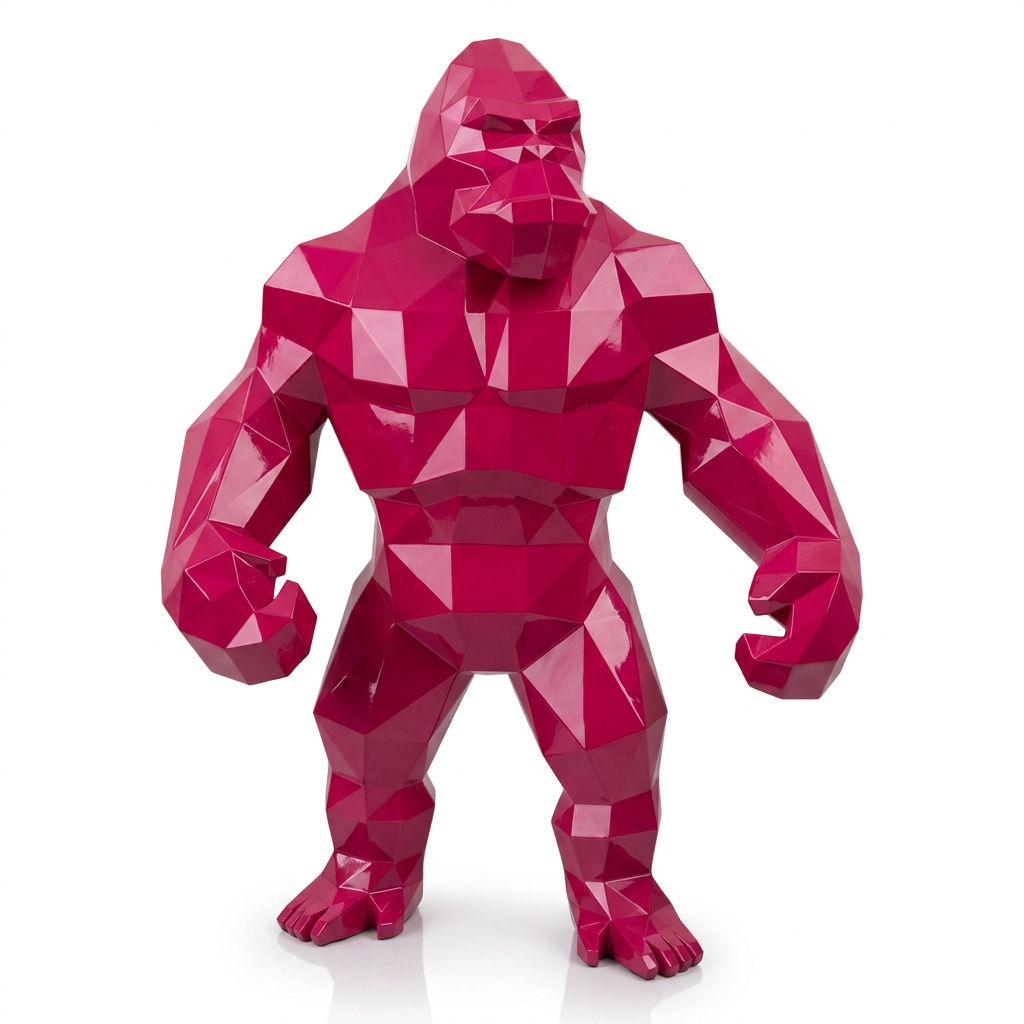 Petite Statue géométrique de gorille