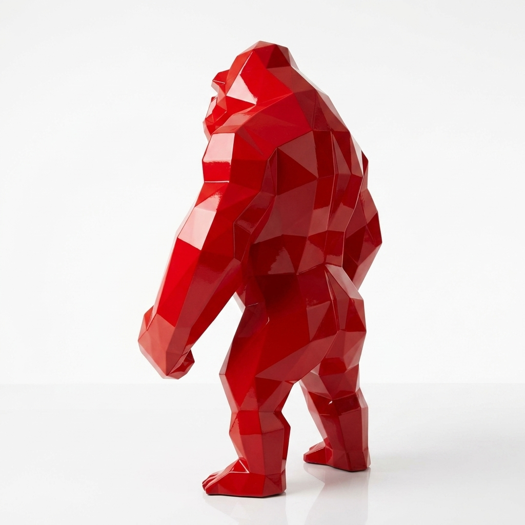 Petite Statue géométrique de gorille