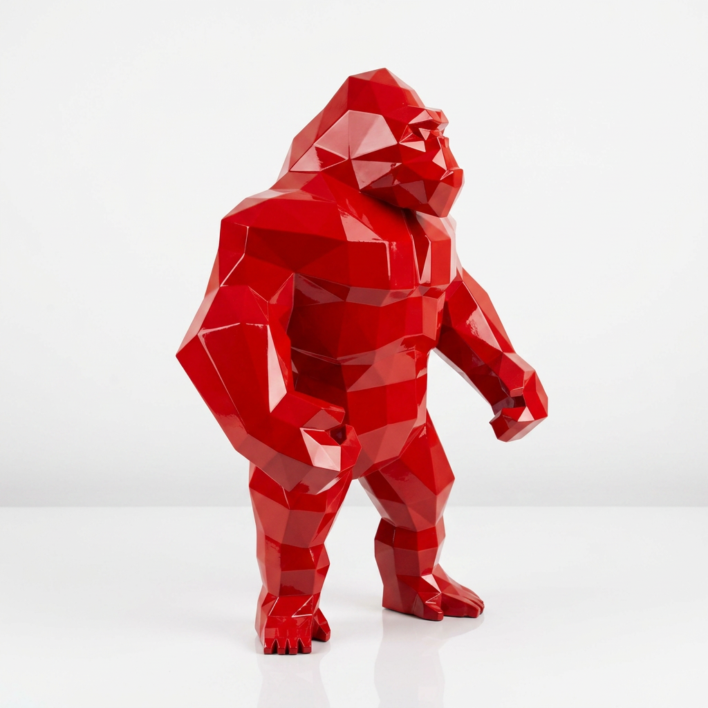 Petite Statue géométrique de gorille