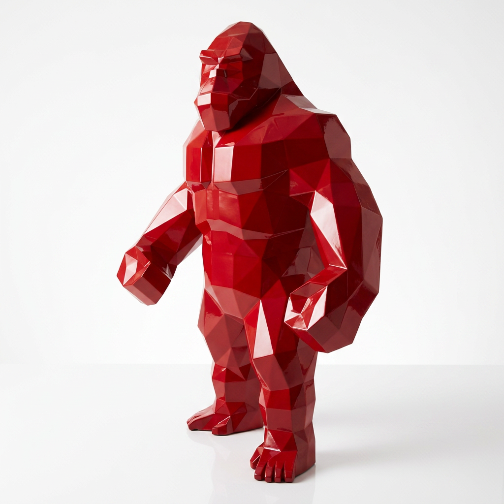 Petite Statue géométrique de gorille