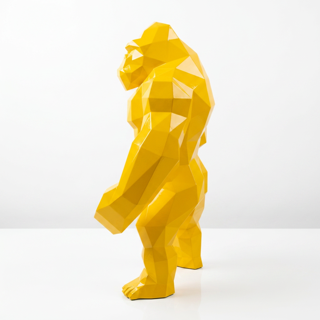 Petite Statue géométrique de gorille