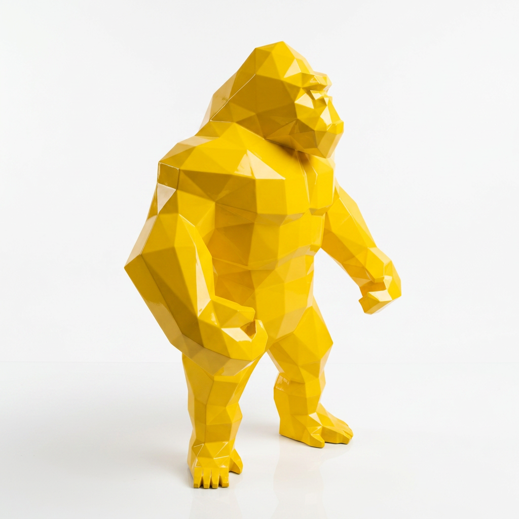 Petite Statue géométrique de gorille