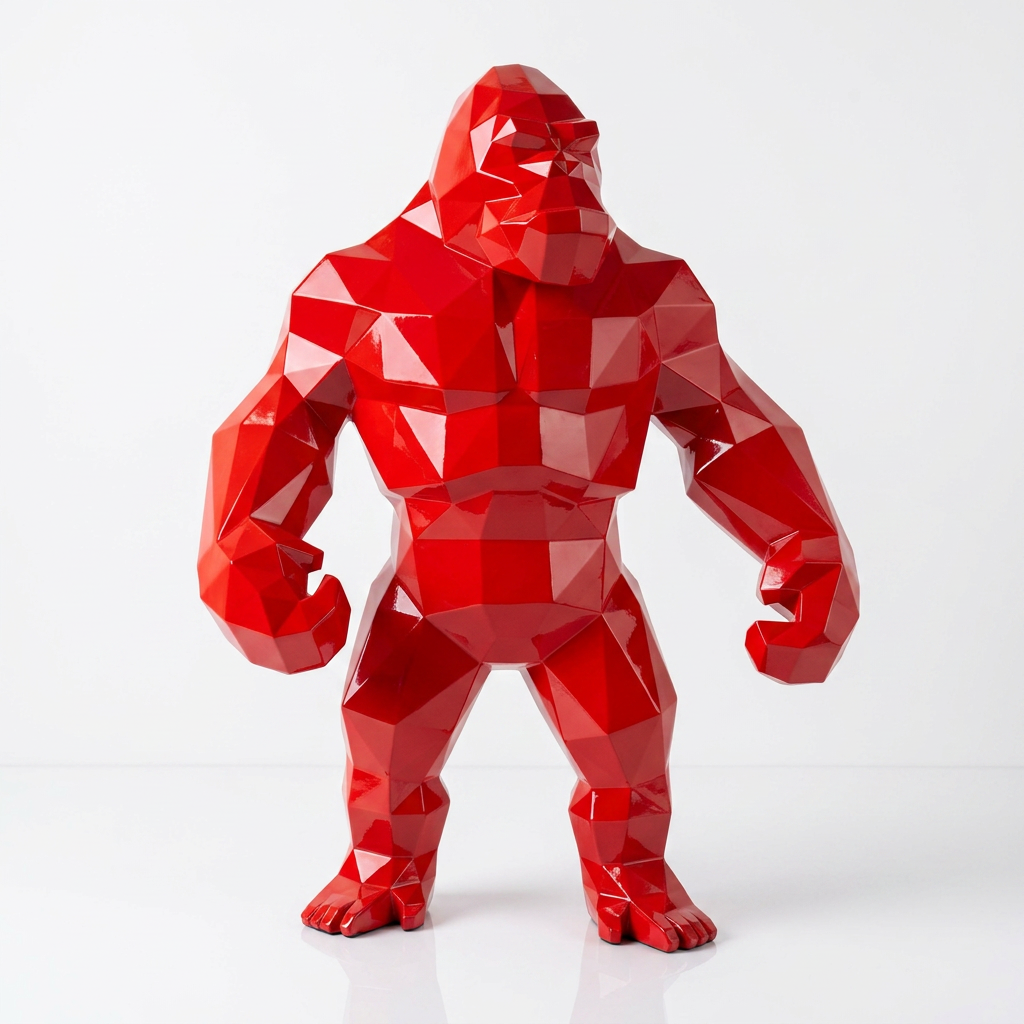 Petite Statue géométrique de gorille