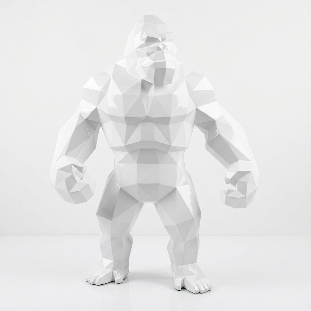 Petite Statue géométrique de gorille