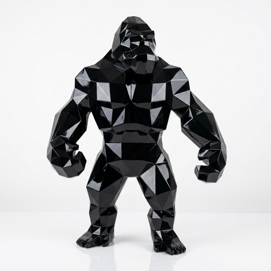 Petite Statue géométrique de gorille
