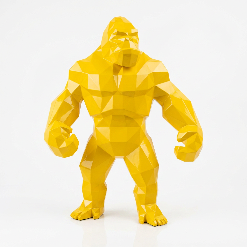Petite Statue géométrique de gorille