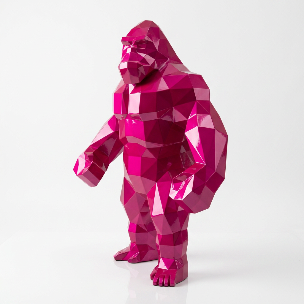 Petite Statue géométrique de gorille
