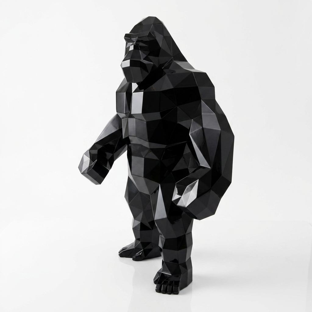 Petite Statue géométrique de gorille