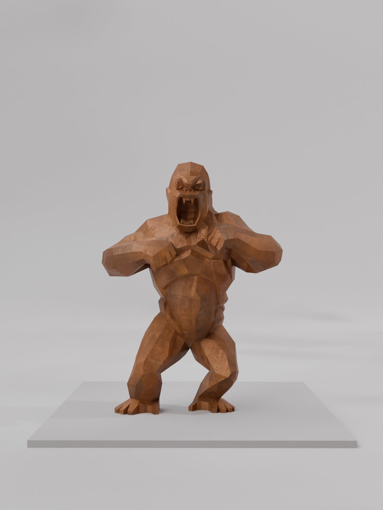 Sculpture Gorilla Fury en Design Polygone