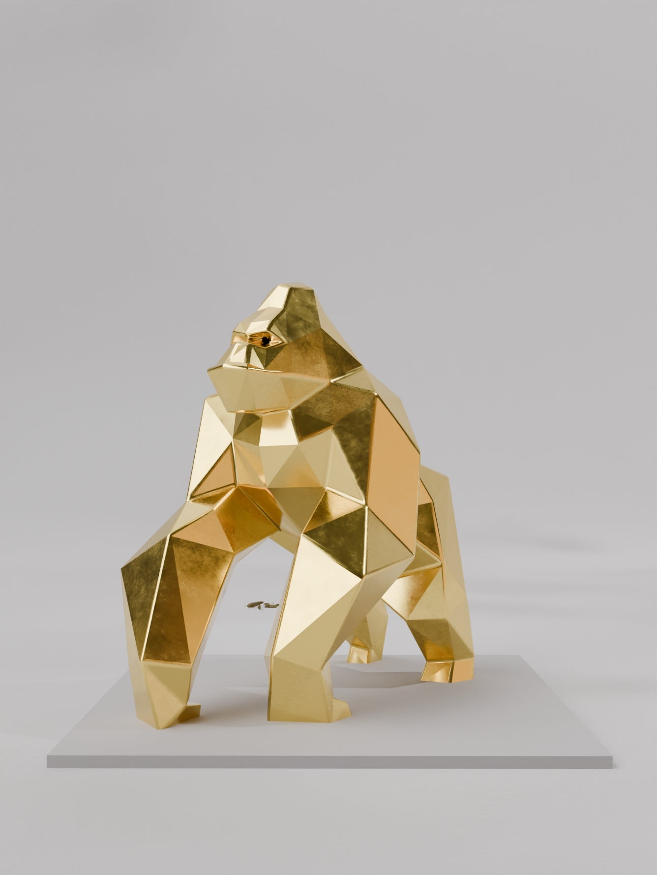Sculpture Gorille – Puissance Géométrique en Design Polygone