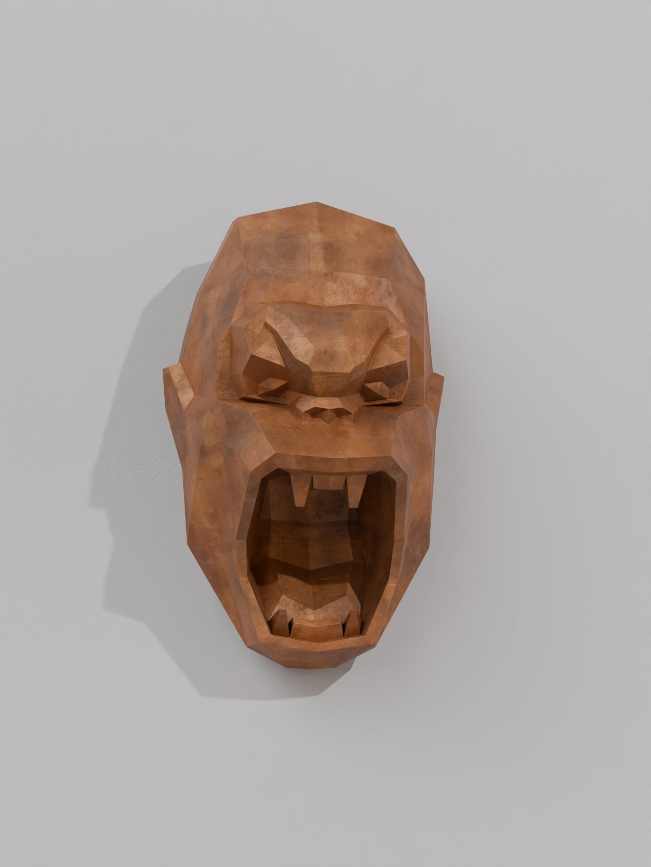 Tête de King Kong – Sculpture Murale Polygone Brut