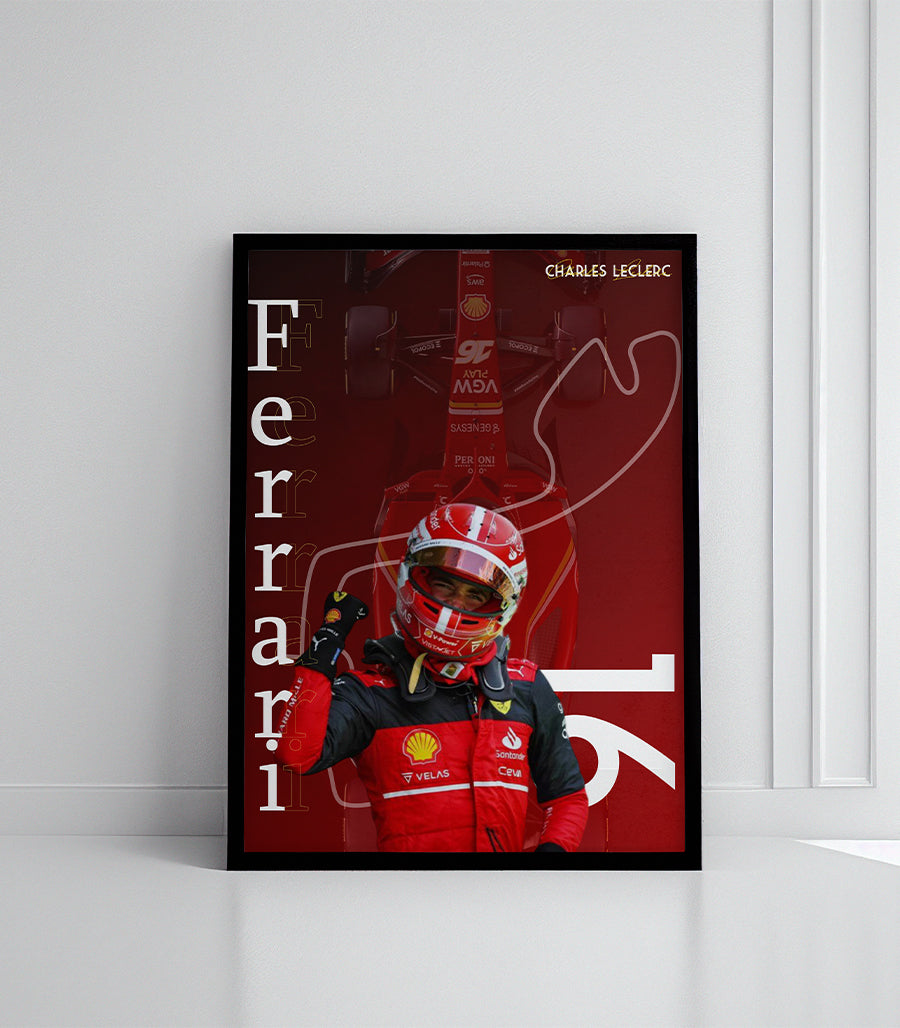 Tableau Décoratif - Charles Leclerc et l’Esprit Ferrari