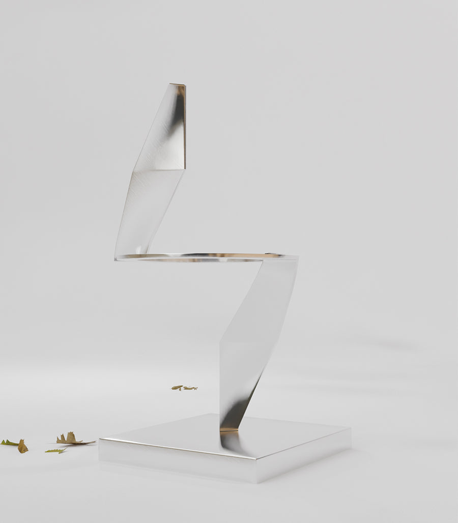 Sculpture "Éclair Figé" – Tension Sculptée