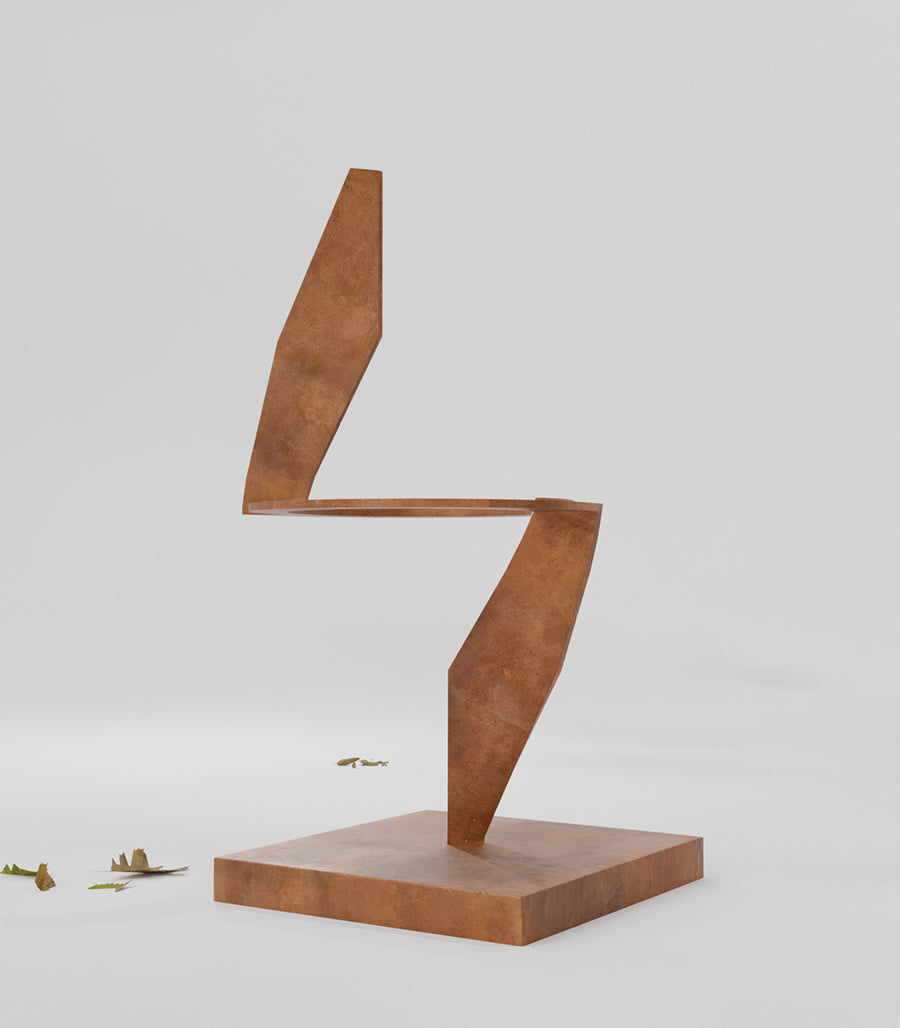 Sculpture &quot;Éclair Figé&quot; – Tension Sculptée