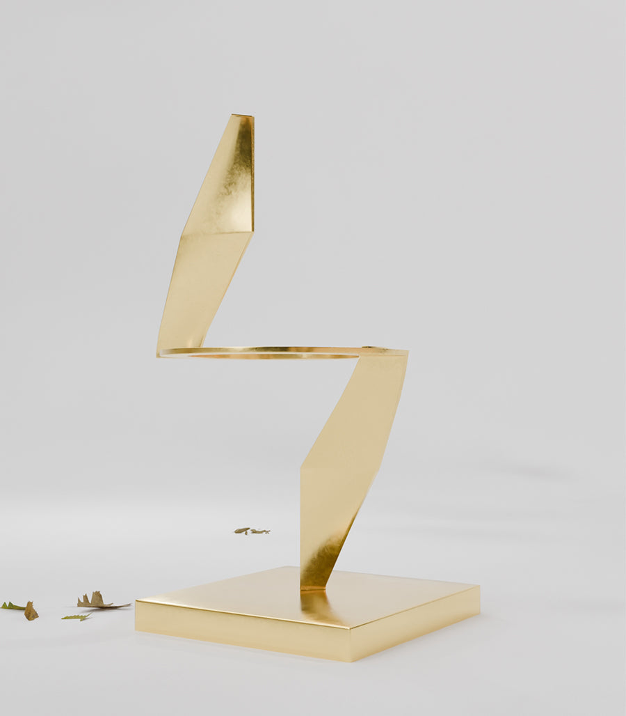 Sculpture "Éclair Figé" – Tension Sculptée