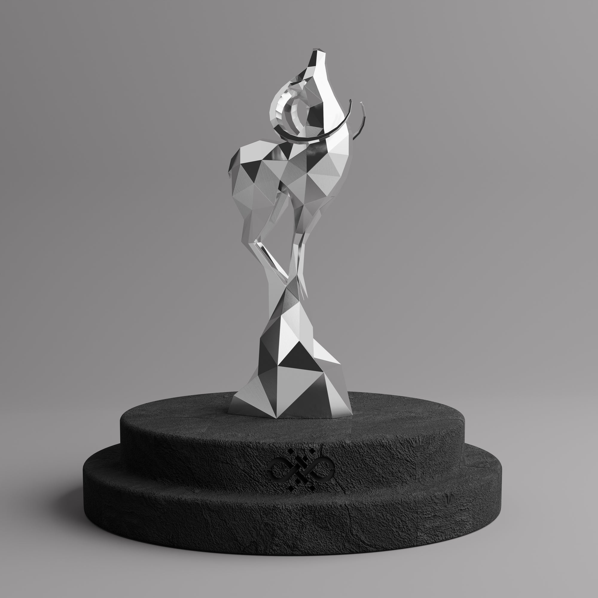Grande Sculpture Origami Cerf