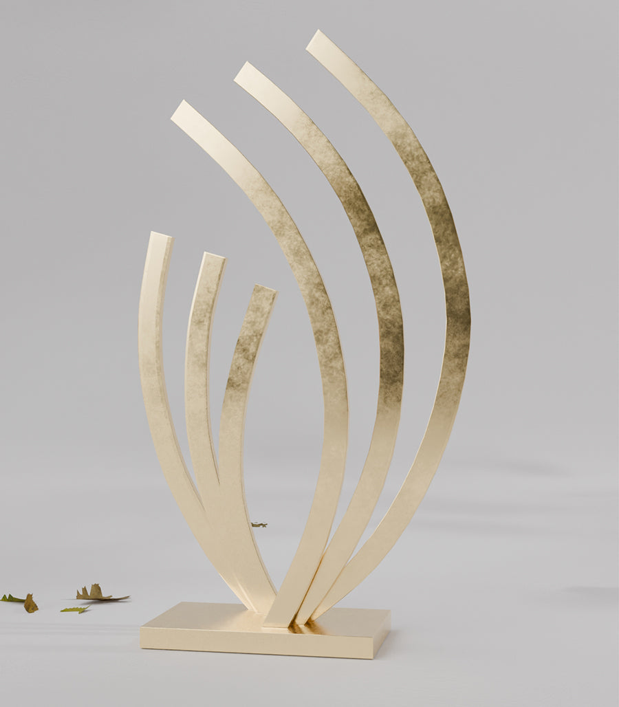 Sculpture "Ondes Vitales" – Courbes en Élévation