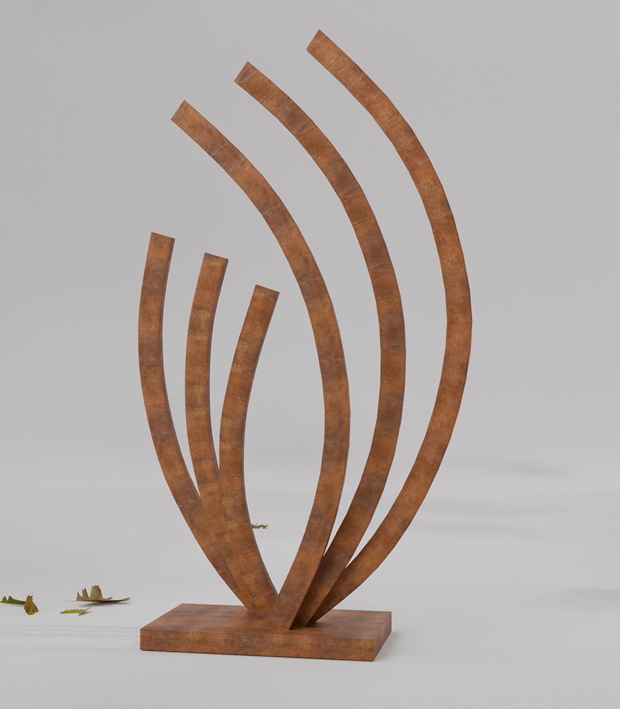 Sculpture "Ondes Vitales" – Courbes en Élévation