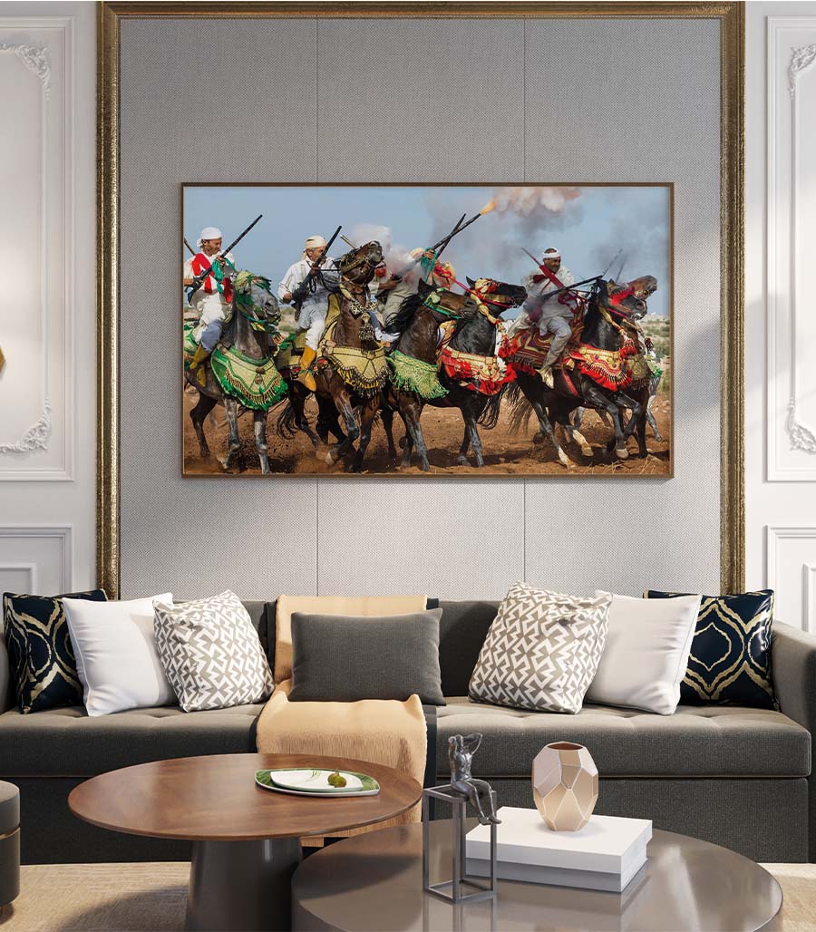 TABLEAU DÉCORATIF PASSION TBOURIDA L'ÂME DU MAROC EN COULEUR