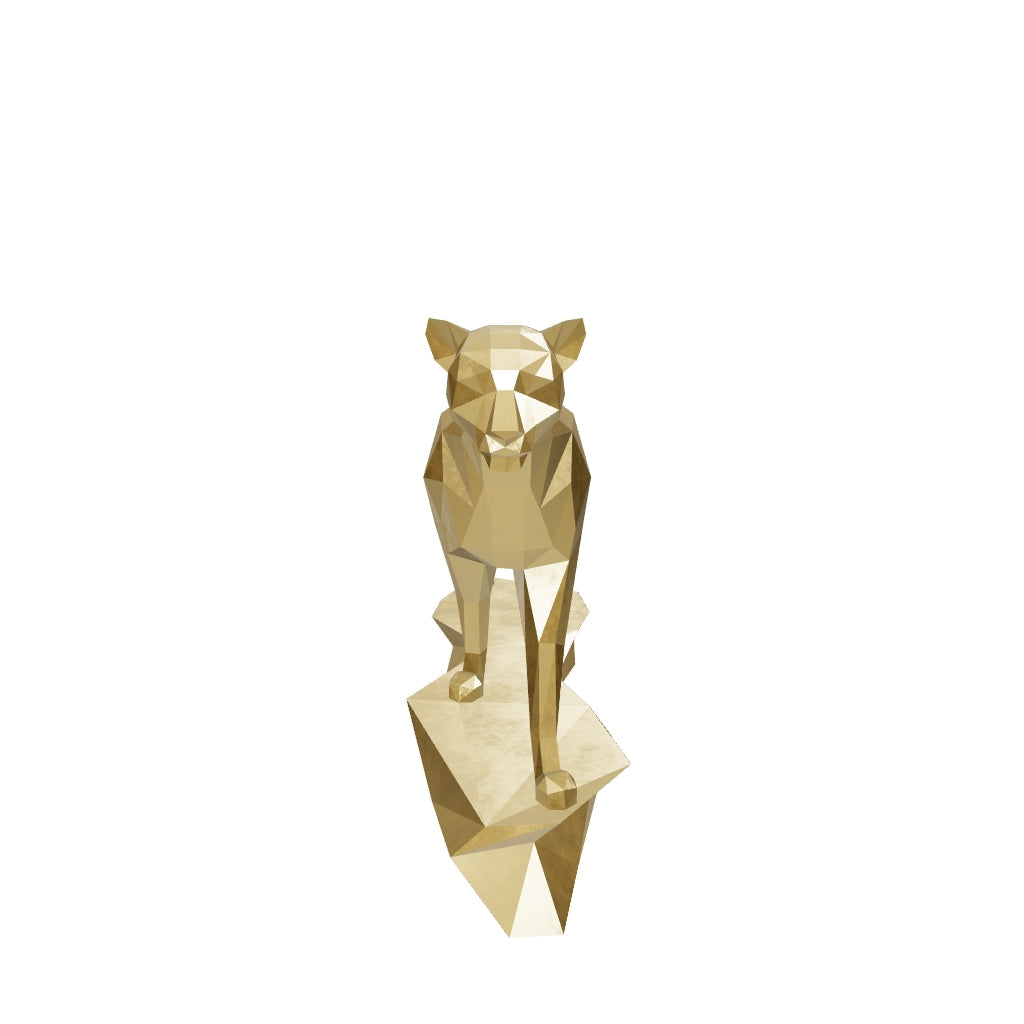 Grande Sculpture origami panthère