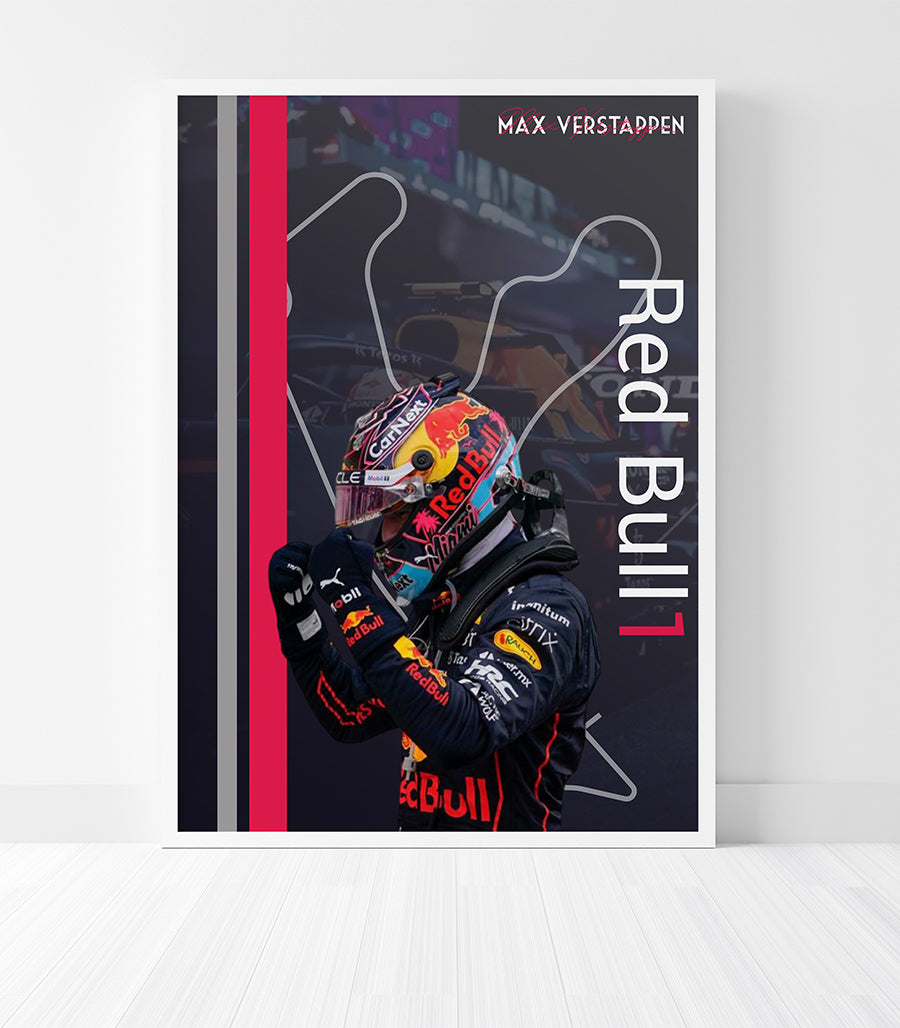 Tableau Décoratif - Max Verstappen : La Puissance Red Bull