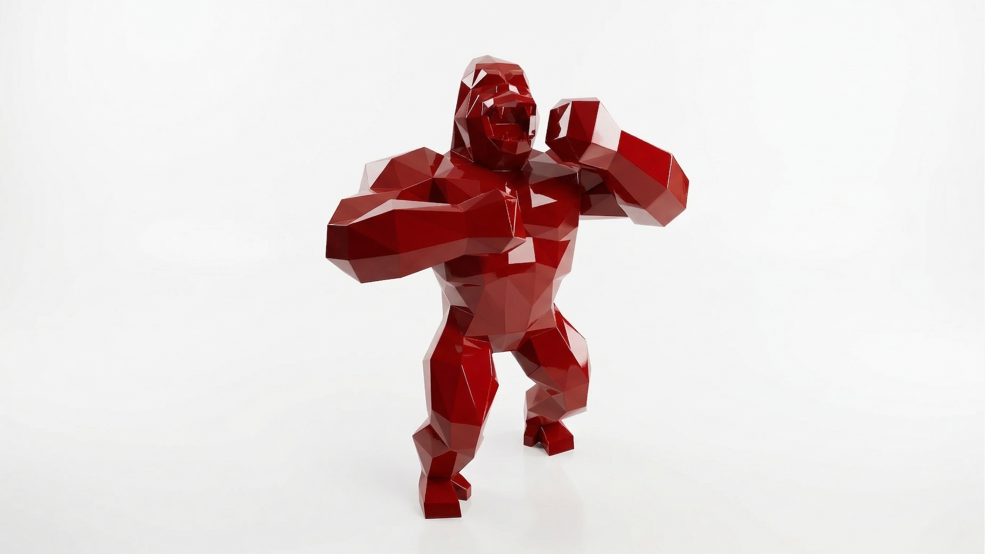 Grande Sculpture King Kong Polygone