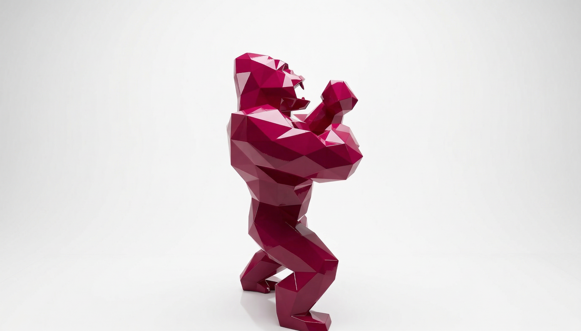 Grande Sculpture King Kong Polygone