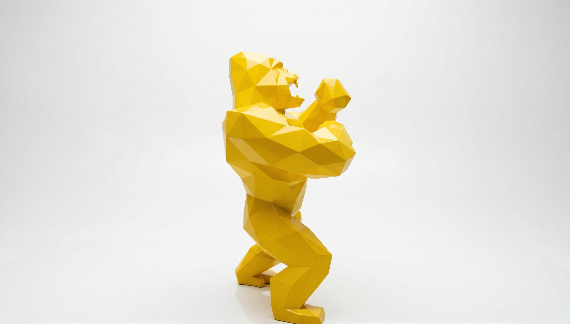 Grande Sculpture King Kong Polygone