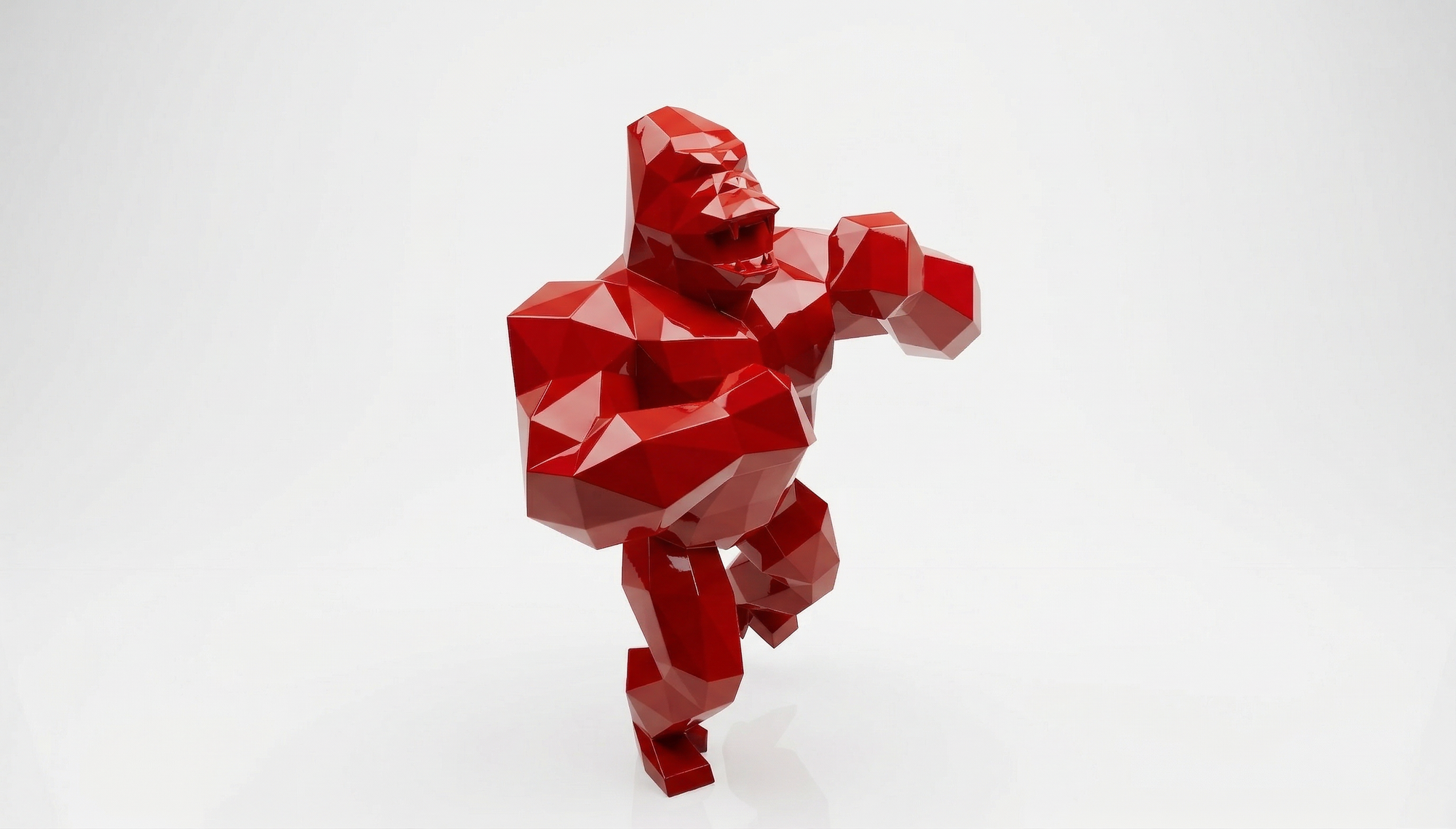 Grande Sculpture King Kong Polygone