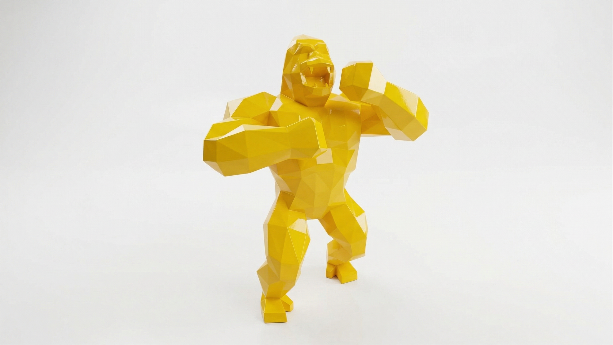 Grande Sculpture King Kong Polygone