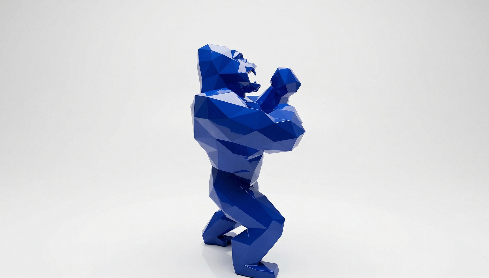 Grande Sculpture King Kong Polygone