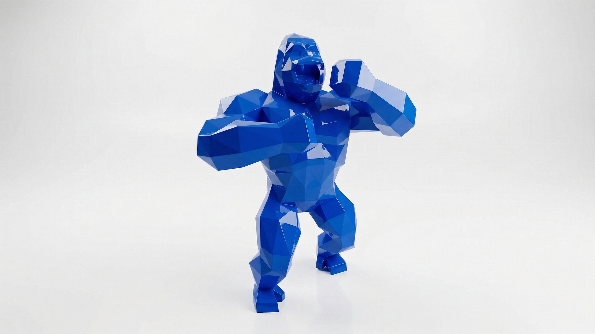 Grande Sculpture King Kong Polygone