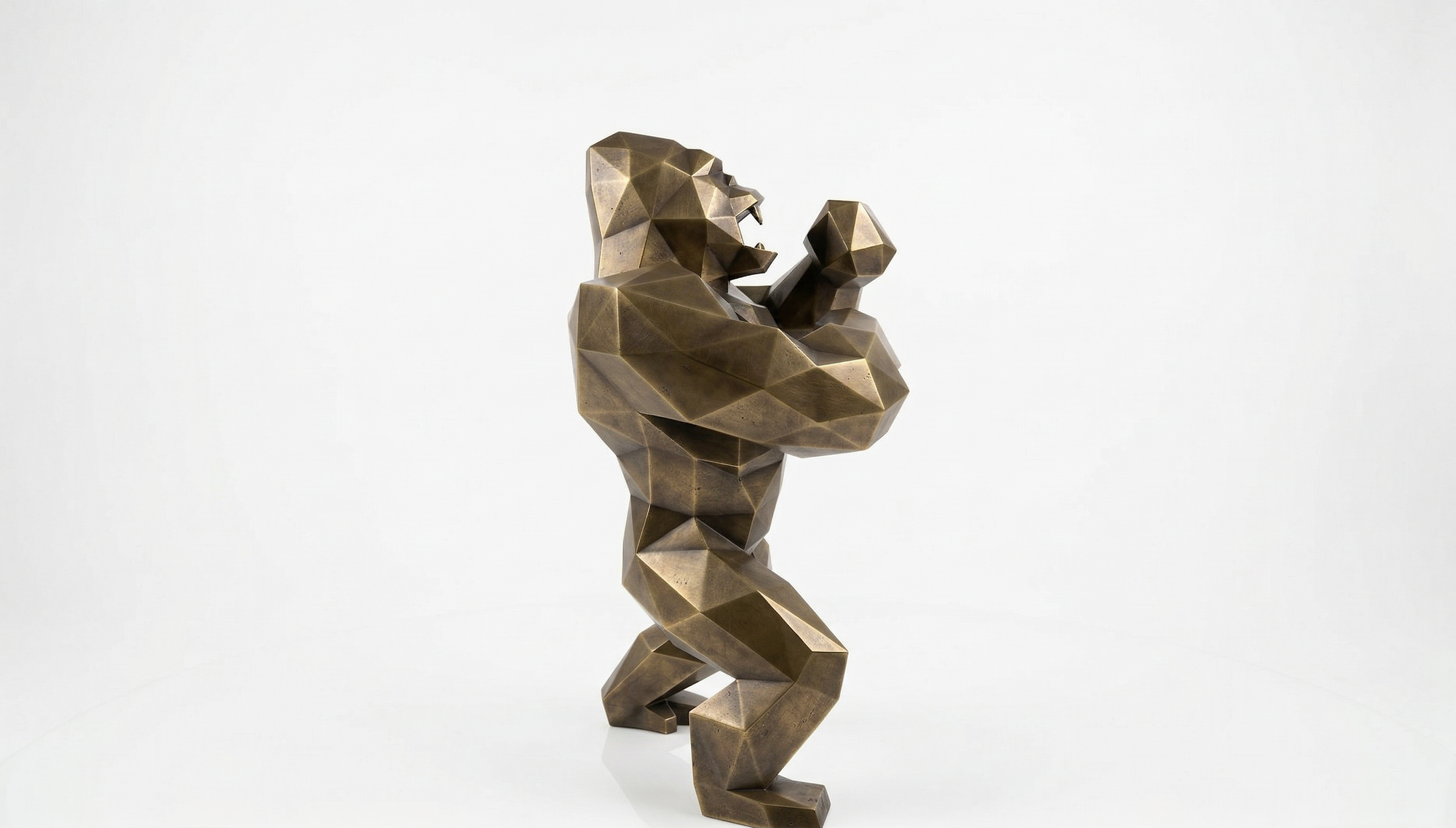 Grande Sculpture King Kong Polygone