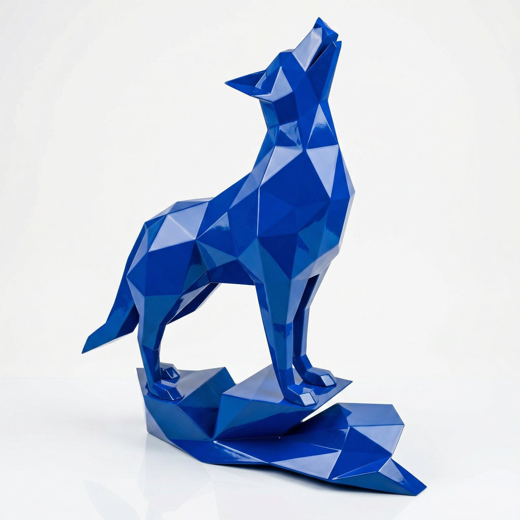 Loup Origami – Grande Sculpture Polygone