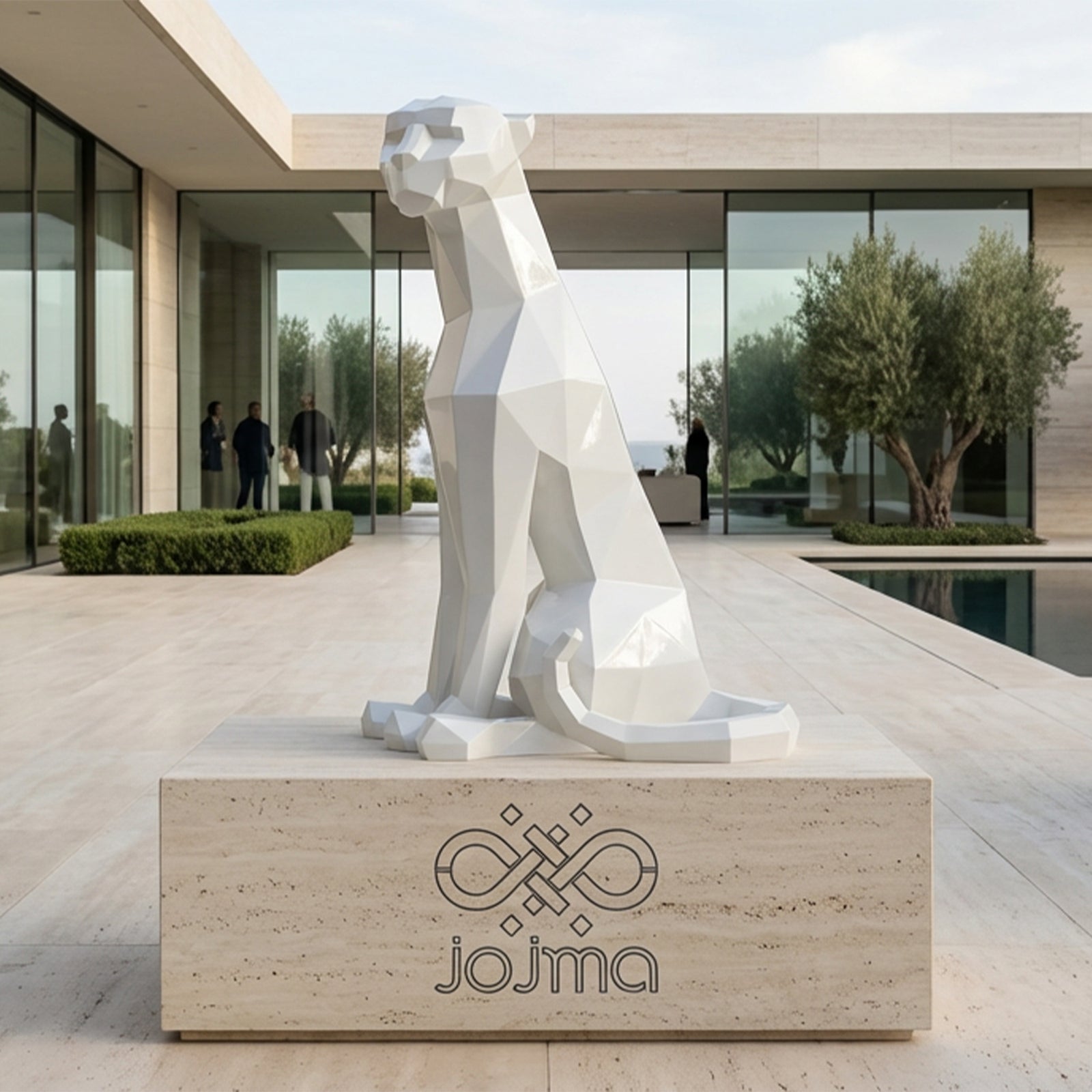 Statue panthère en origami