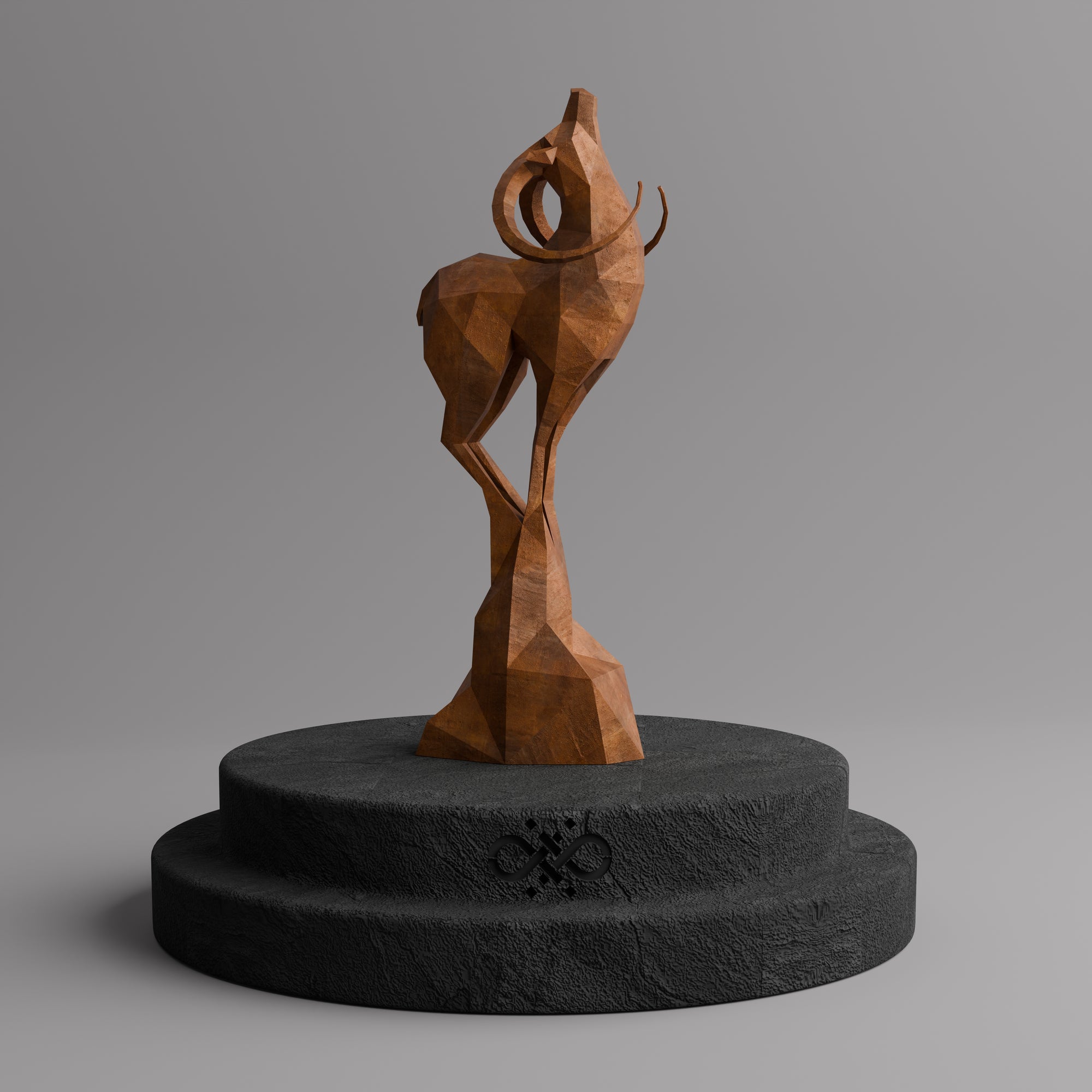 Grande Sculpture Origami Cerf