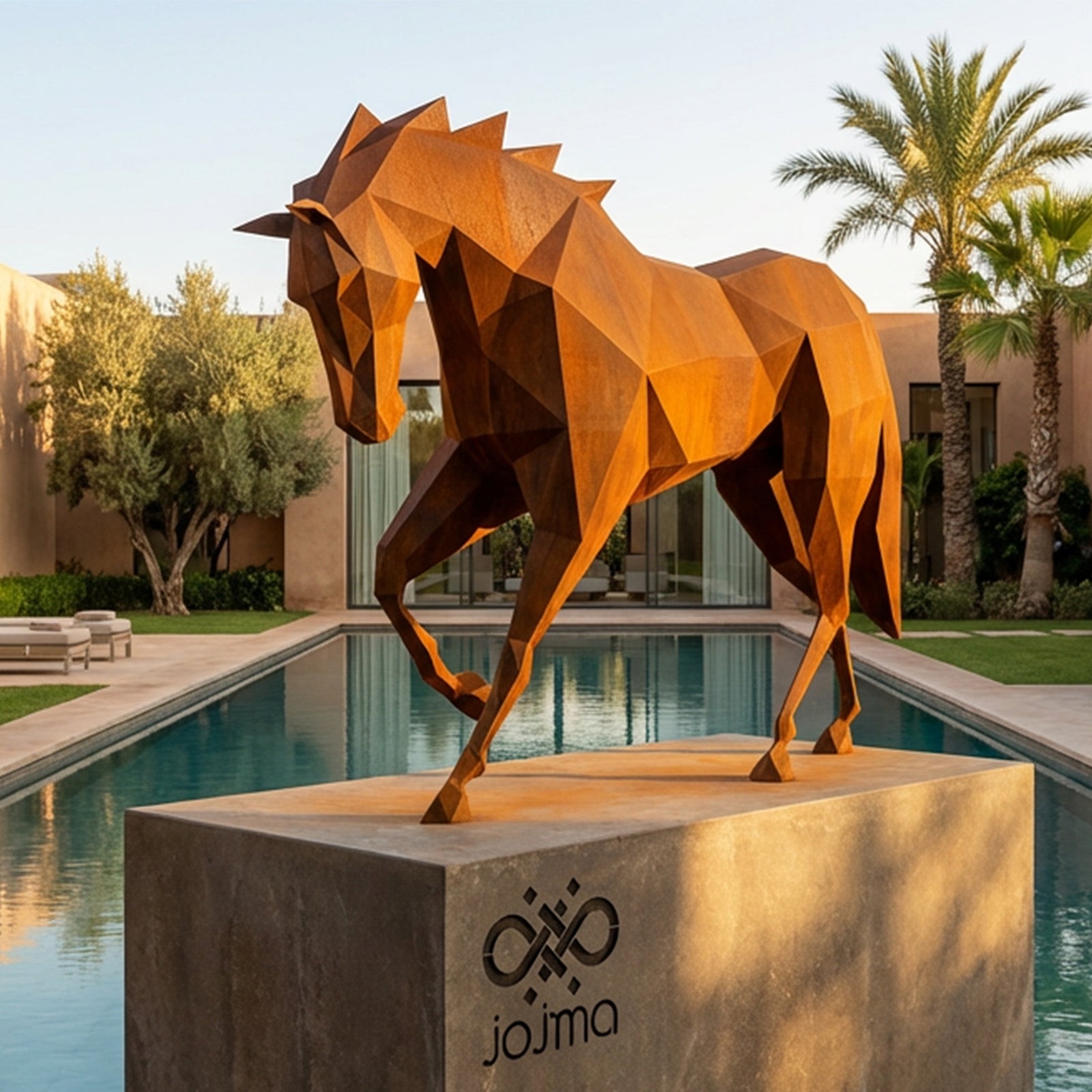 Sculpture Cheval Polygone