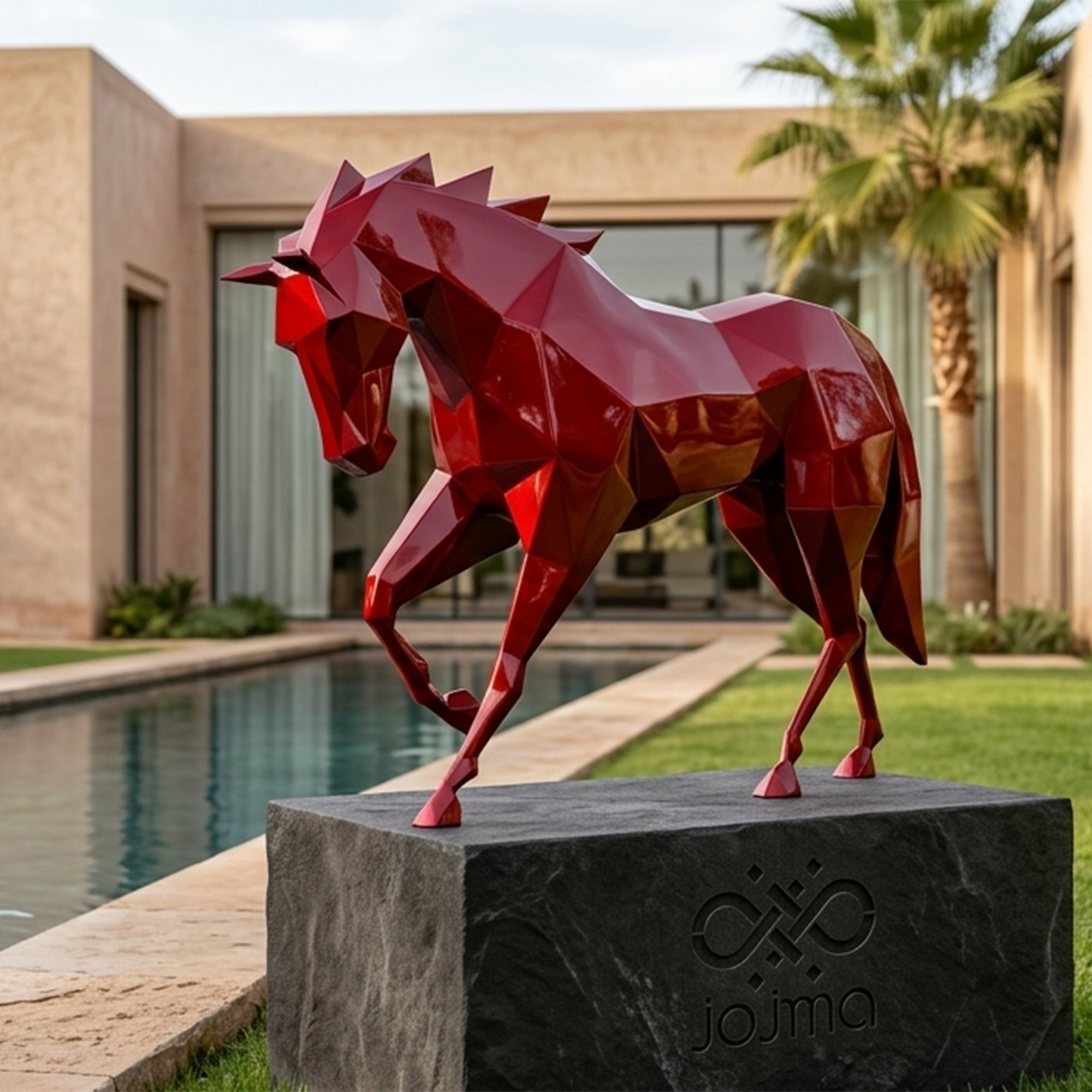Sculpture Cheval Polygone
