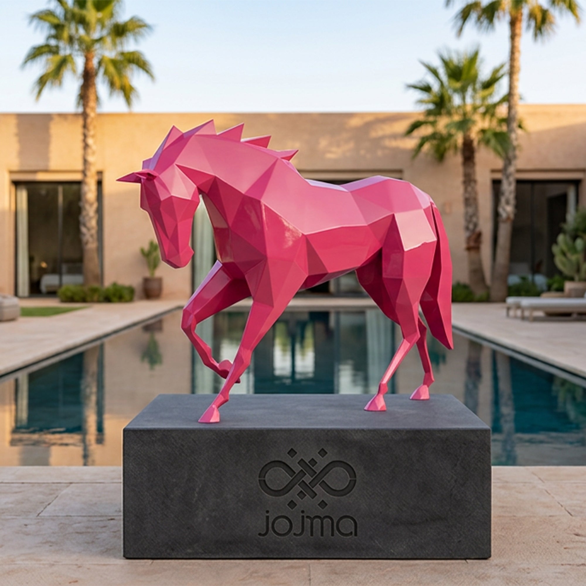 Sculpture Cheval Polygone
