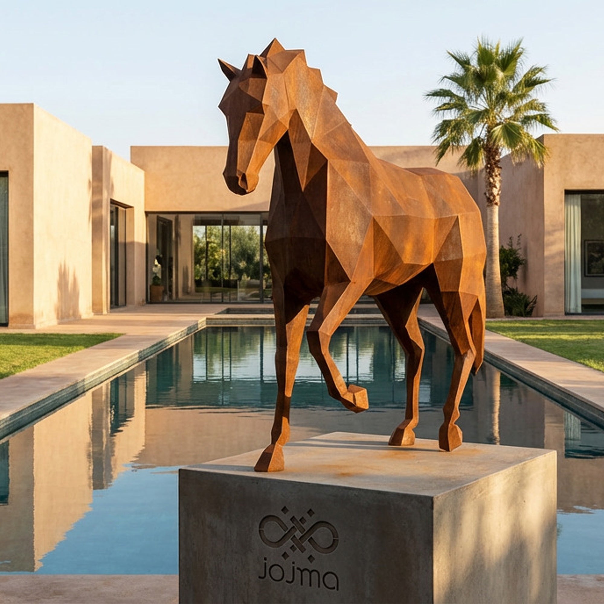 Sculpture Cheval Polygone