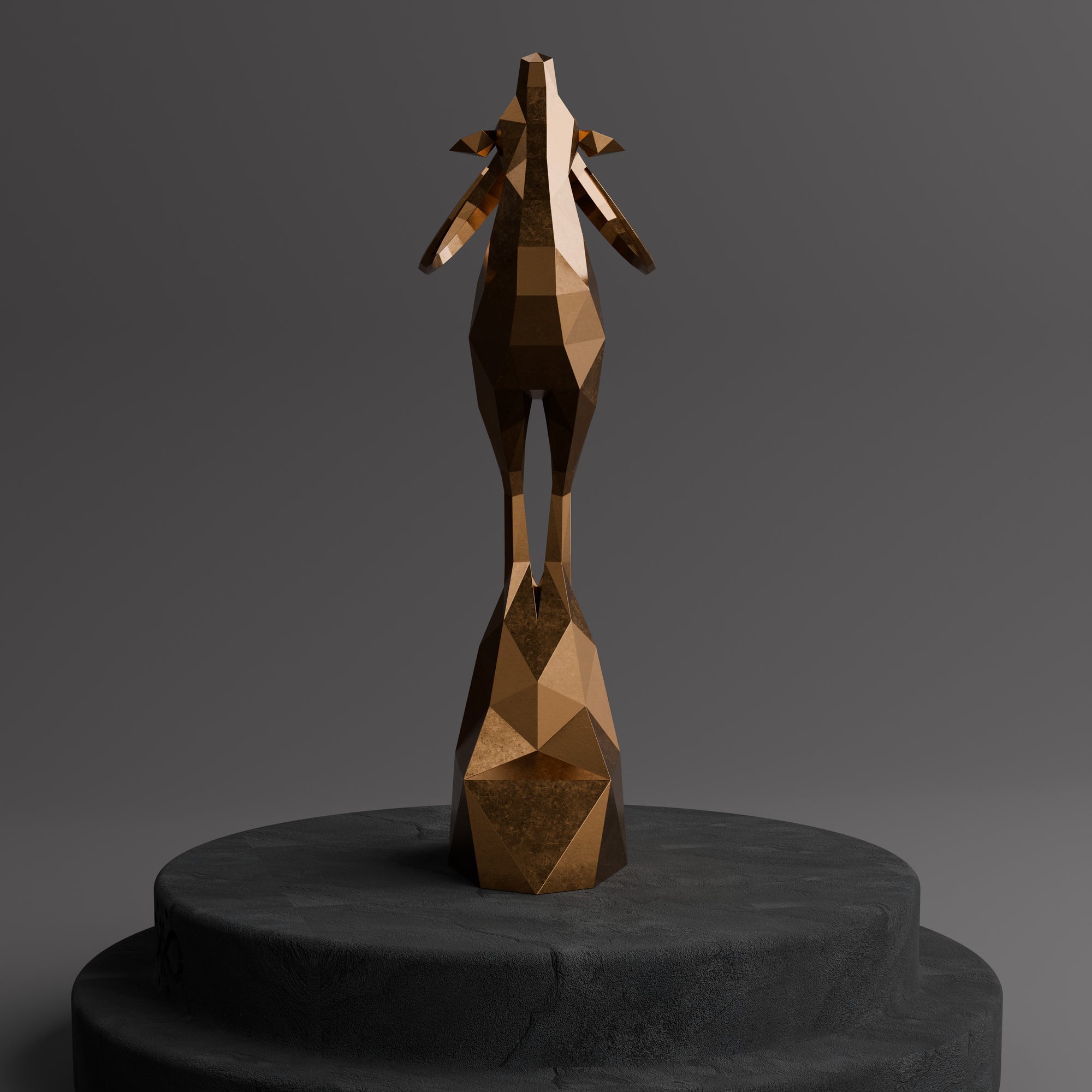 Grande Sculpture Origami Cerf
