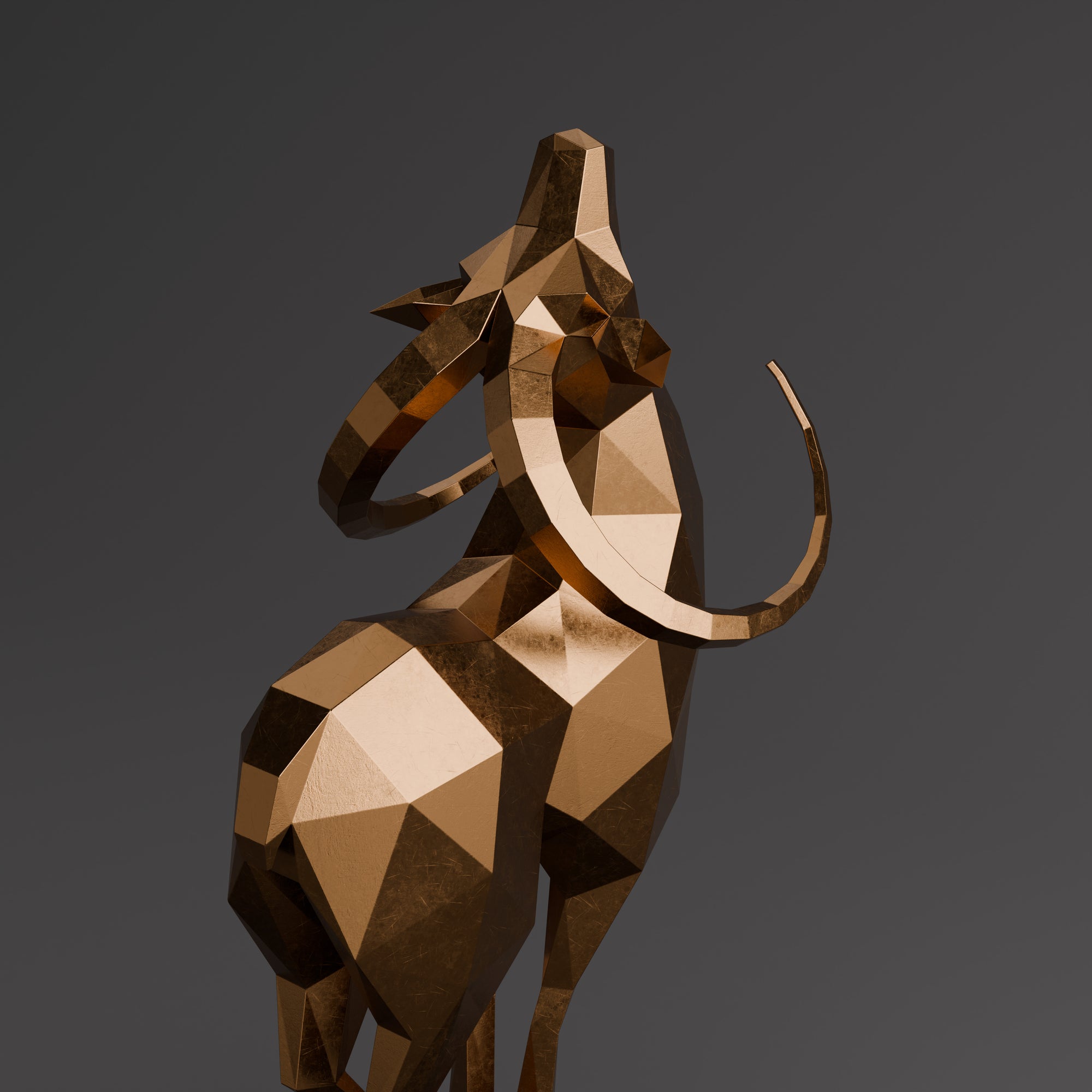 Grande Sculpture Origami Cerf