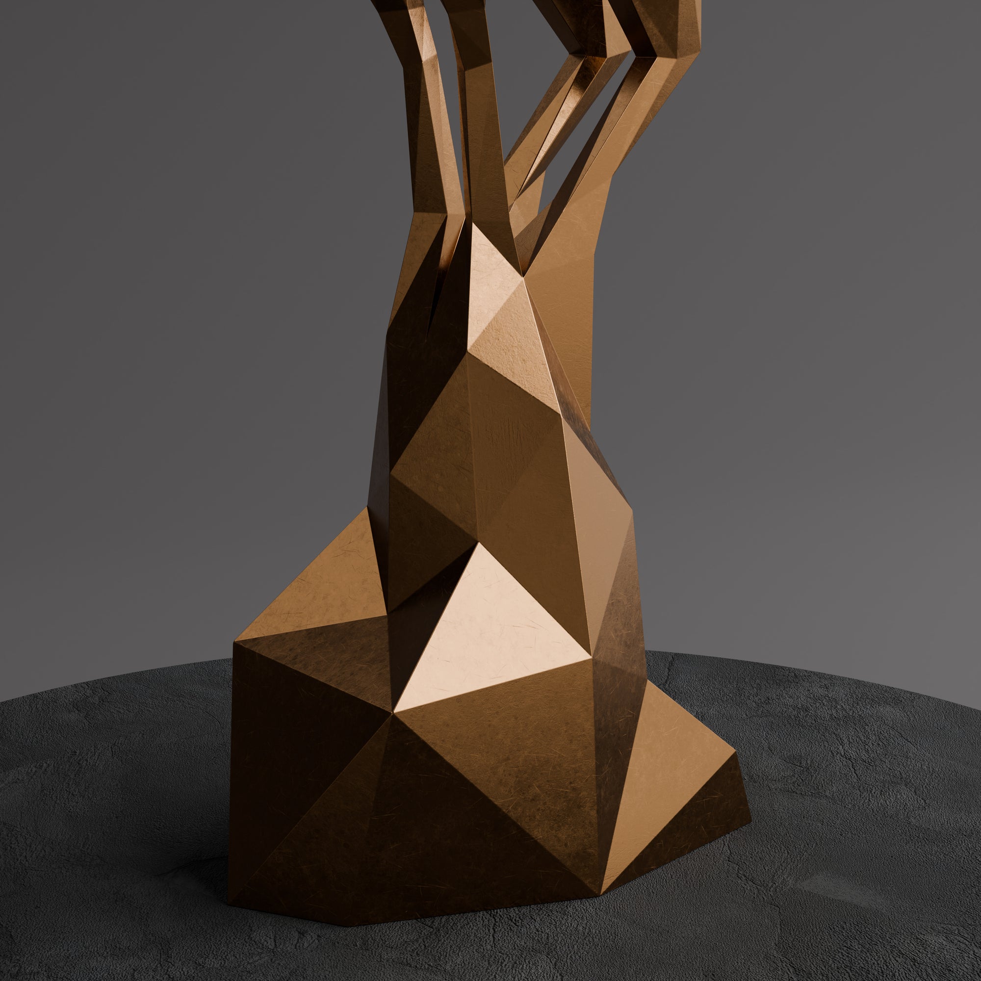 Grande Sculpture Origami Cerf