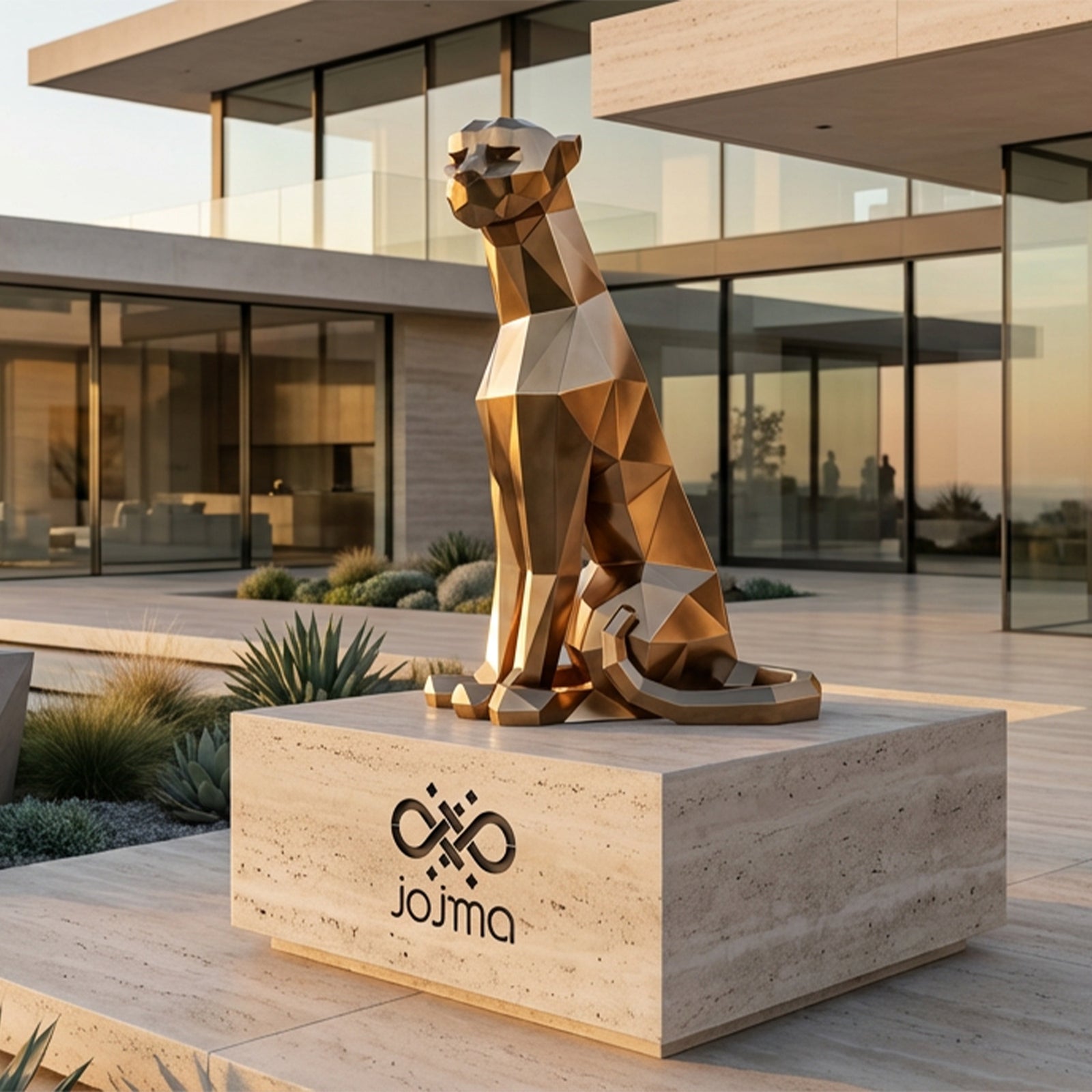 Statue panthère en origami