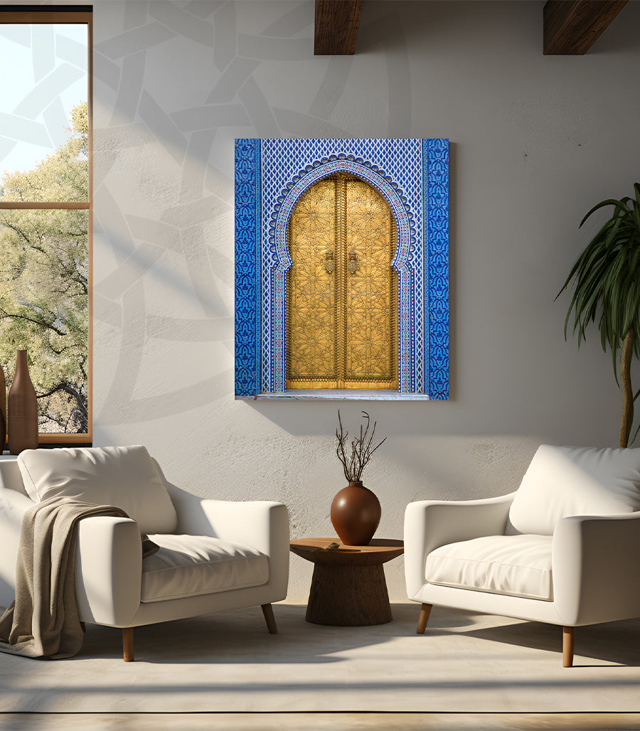 Tableau Décoratif : La Porte Dorée de Fès
