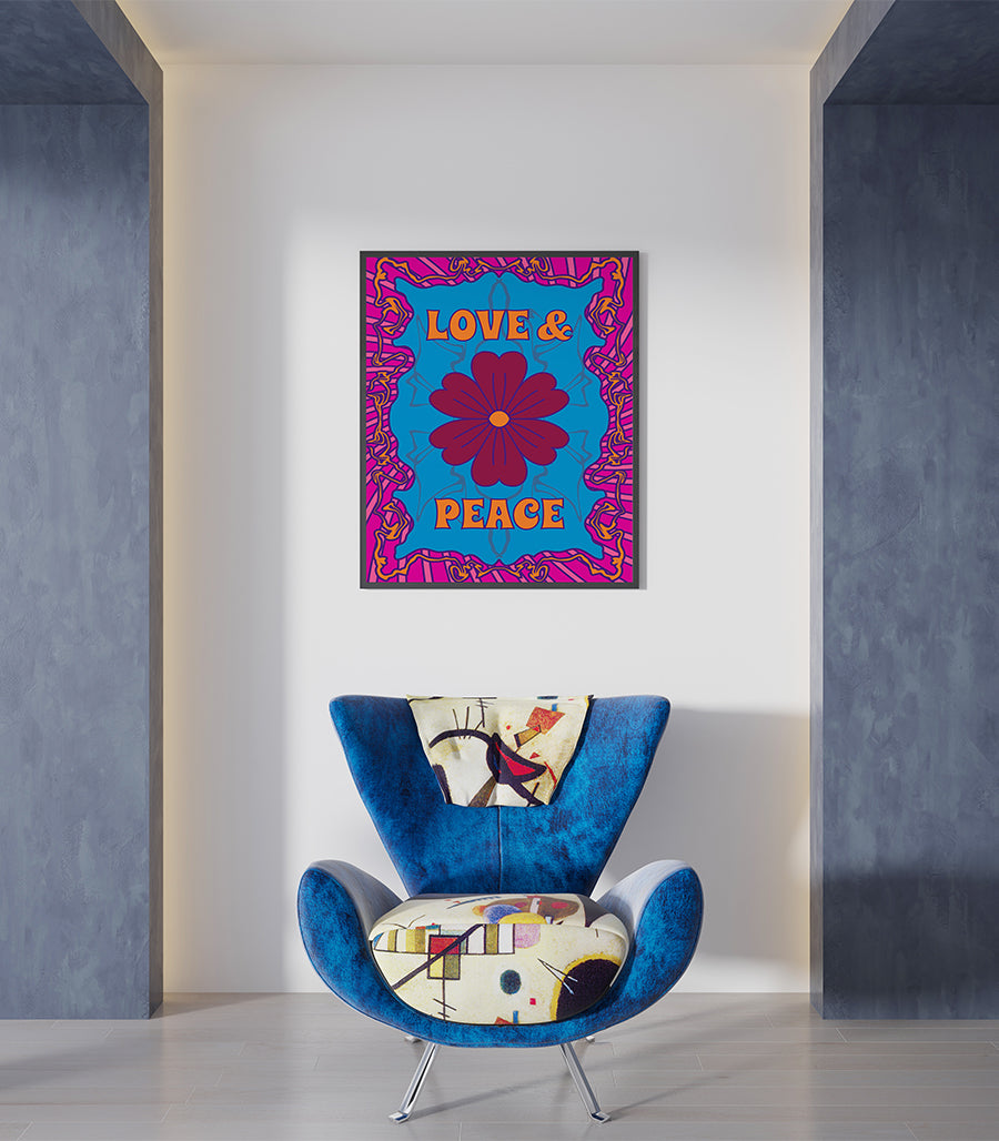 Tableau Décoratif - Love & Peace Vintage