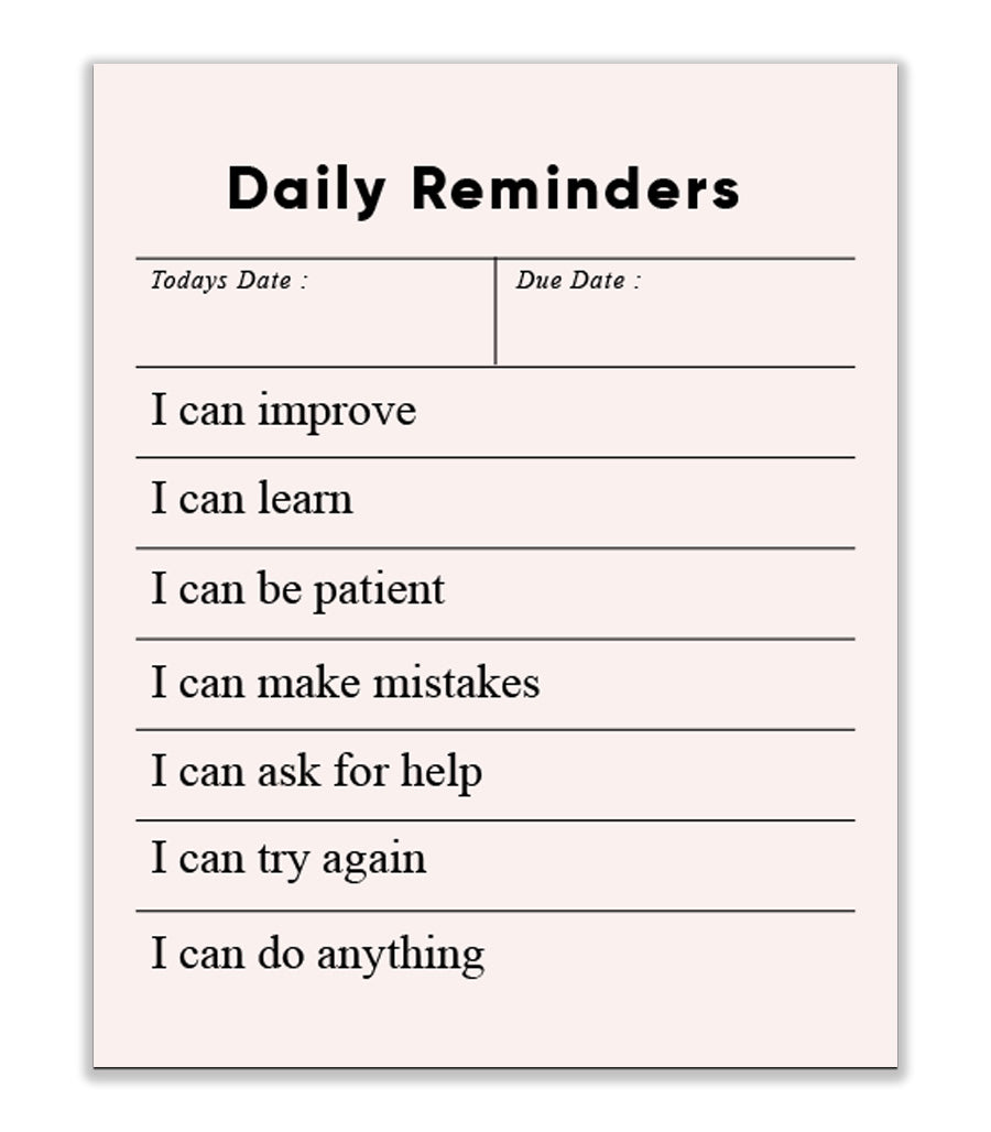 Affirmations Quotidiennes Tableau Décoratif Moderne