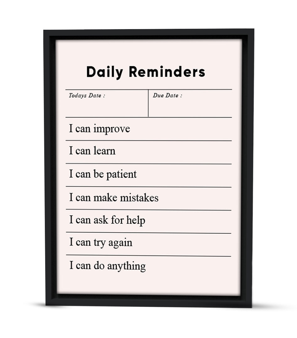 Affirmations Quotidiennes Tableau Décoratif Moderne