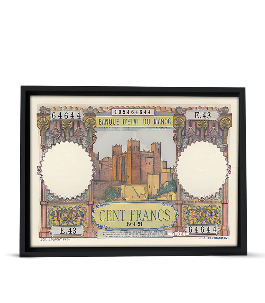 Tableau décoratif Billet de Cent Francs
